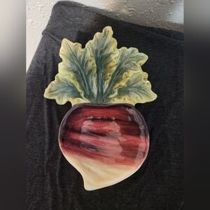 Handcrafted Ceramic Radish Kaldun & Bogle Chip & Dip Bowl